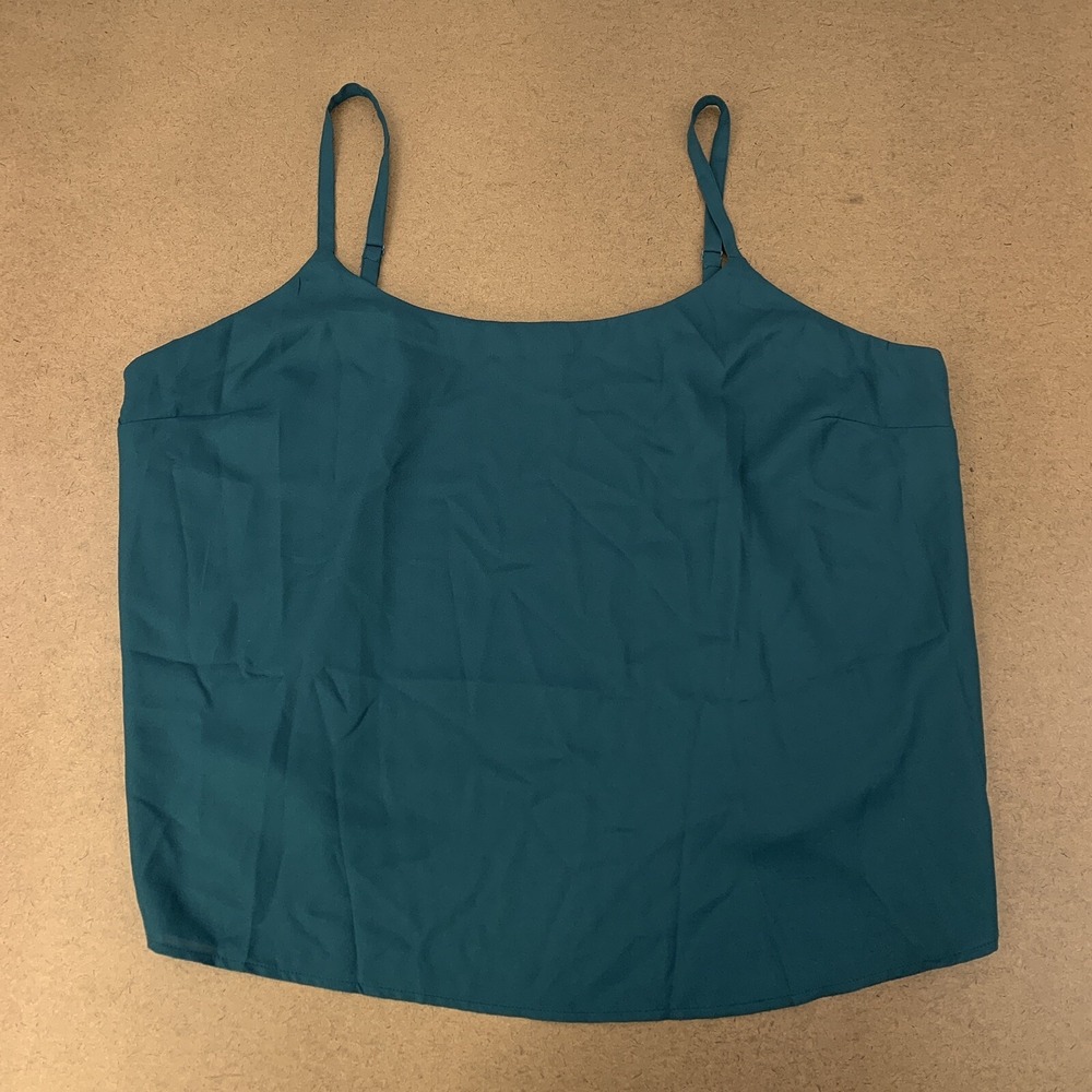 ASOS Curve Women's Plus Size 20 Teal Sleeveless Eco Scoop Neck Camisole NWT